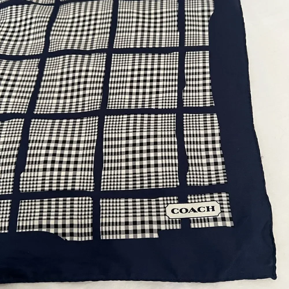 Coach scarf plaid print